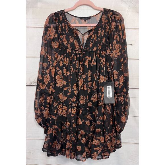 Olivaceous Dresses & Skirts - Olivaceous Dress NWT Size SM Brown Black Long Sleeves Fall Winter Chic